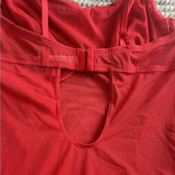 Auden Women's Rhinestone Lingerie Red Dress Size Large - Picture 4 of 6